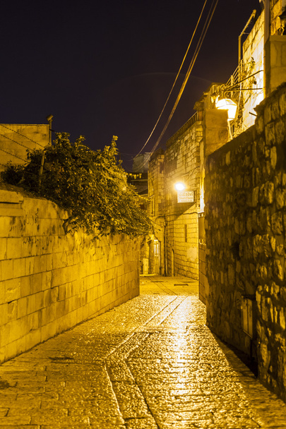 Las calles del casco antiguo por la noche. Jerusalén, Israel
. - Foto, Imagen