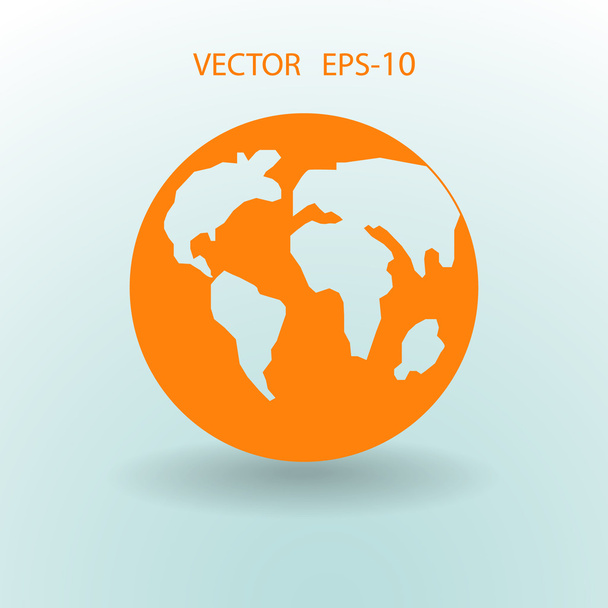 Flat icon of globe - Вектор, зображення