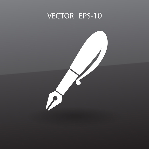 Flat  icon of pen - Vektor, obrázek