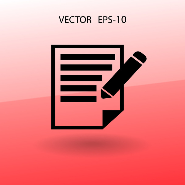 Flat  icon of notes - Vector, imagen