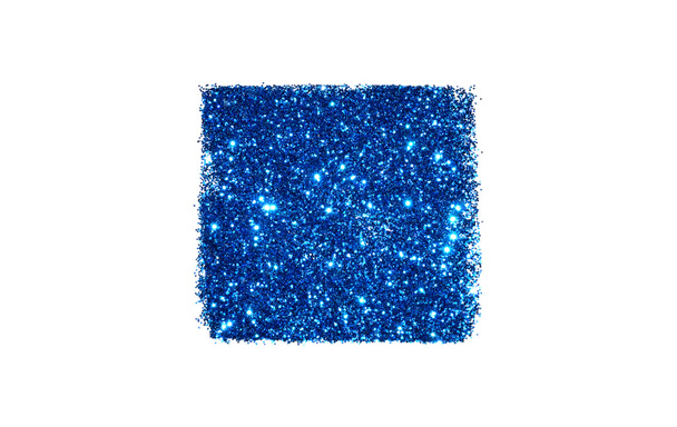 Quadrato astratto di brillantini blu scintillano su sfondo bianco per il vostro disegno
 - Foto, immagini
