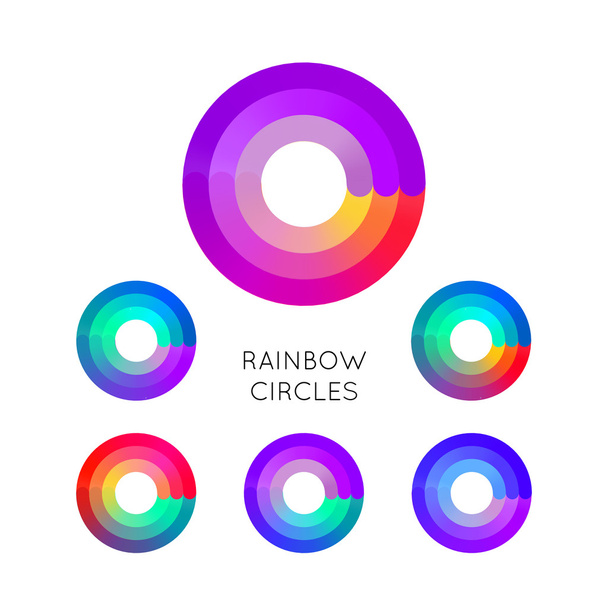Colorful Circle Symbols - Vektor, Bild