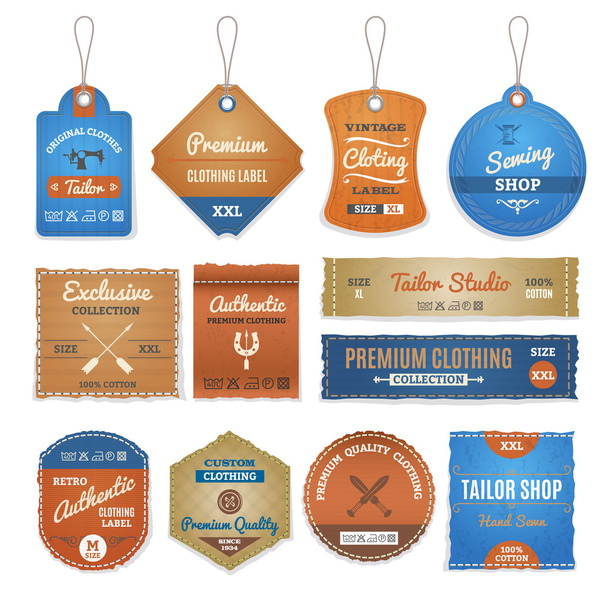 Exclusive Clothing Labels Set - Vector, Image