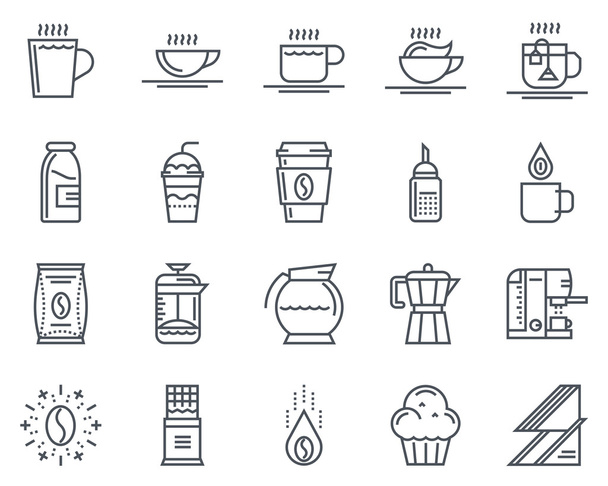 Coffee icon set - Vector, Image
