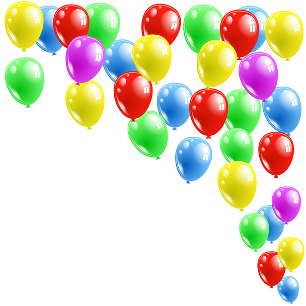 colorful balloons with happy - Vector, Image