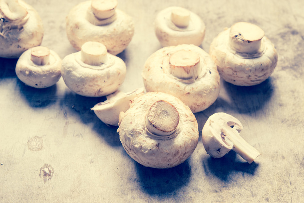 Portobello mushrooms on background,close up - Zdjęcie, obraz