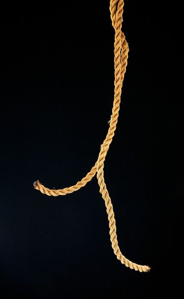two ropes on black - Foto, afbeelding
