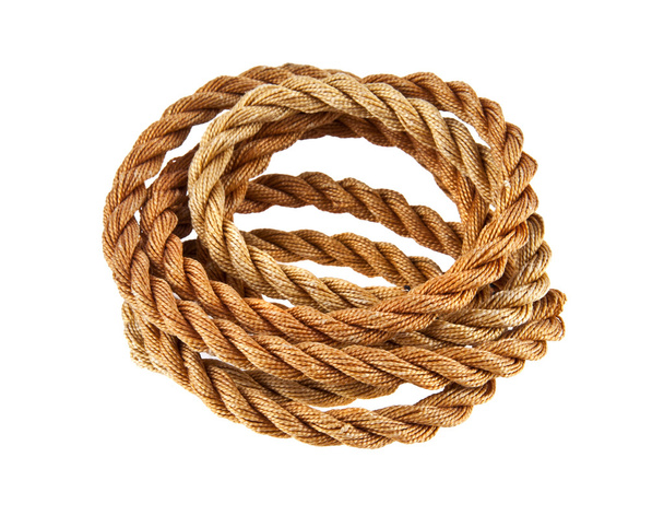 rope rolled on white - Photo, Image
