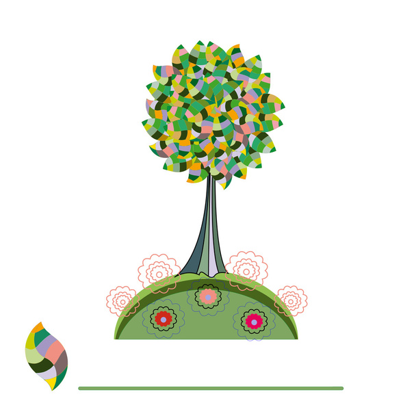 Groene boom - Vector, afbeelding