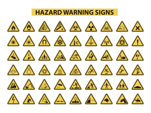tehlike uyarı işaretleri kümesi - Vektör, Görsel