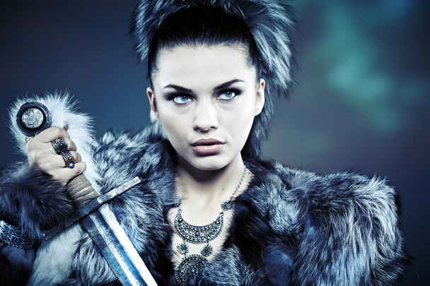 Warrior woman. Fantasy fashion idea. - Photo, image