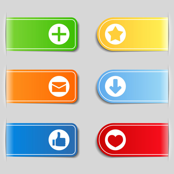 Tabs with icons - Vector, afbeelding