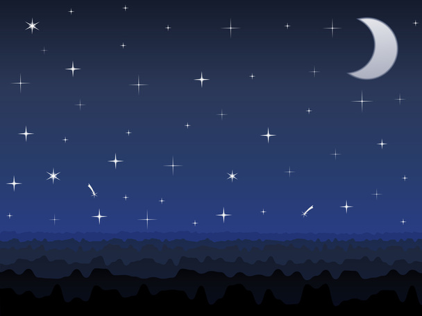 Éjszakai égbolt - Vektor, kép