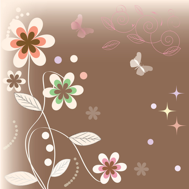 Floral vector background - ベクター画像