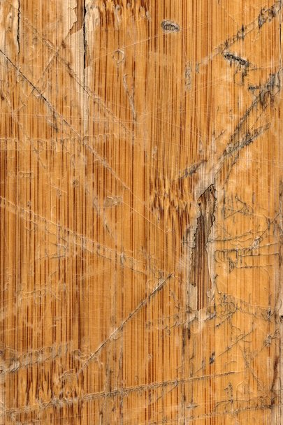 Old Varnished Blockboard Cracked Scratched Peeled Off Grunge Tex - Photo, Image