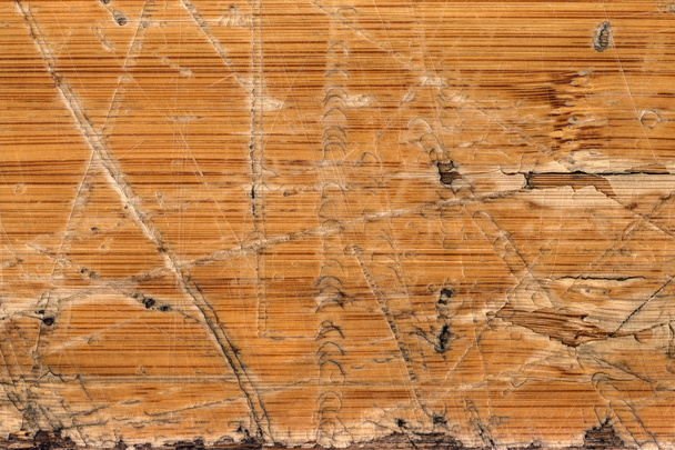 Old Varnished Blockboard Cracked Scratched Peeled Off Grunge Tex - Photo, Image