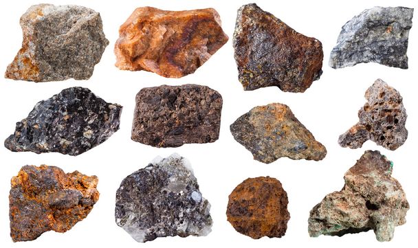 conjunto de 12 piezas de piedras minerales
 - Foto, Imagen
