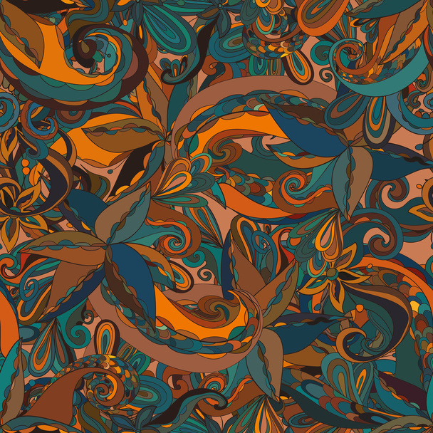 Hand-drawn floral seamless pattern - Vektor, obrázek