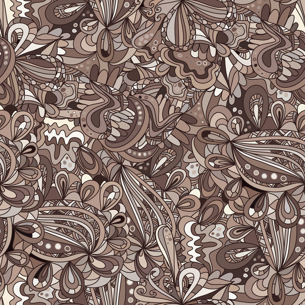 Hand-drawn floral seamless pattern - Vetor, Imagem