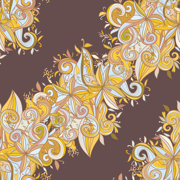 Hand-drawn floral seamless pattern - Vektori, kuva