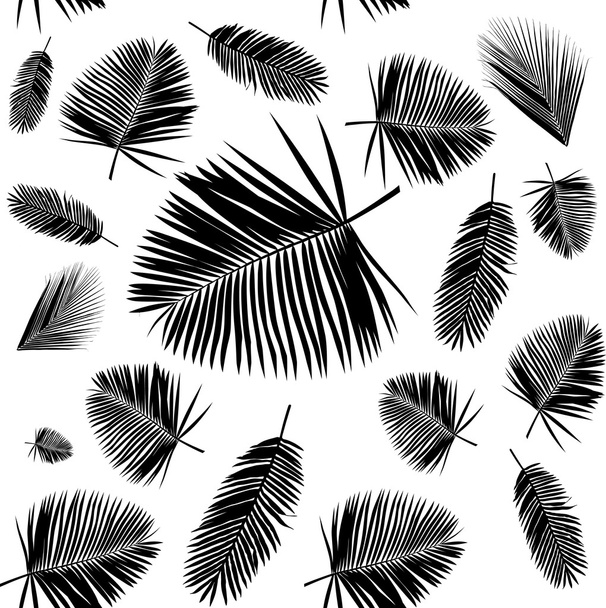Palm leaf seamless pattern - Vector, Image
