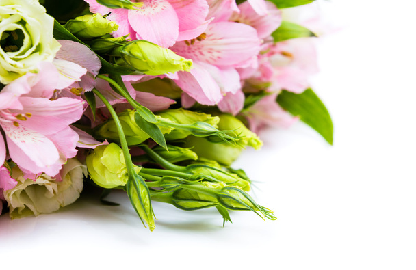 Ramo de flores rosas y verdes
 - Foto, Imagen