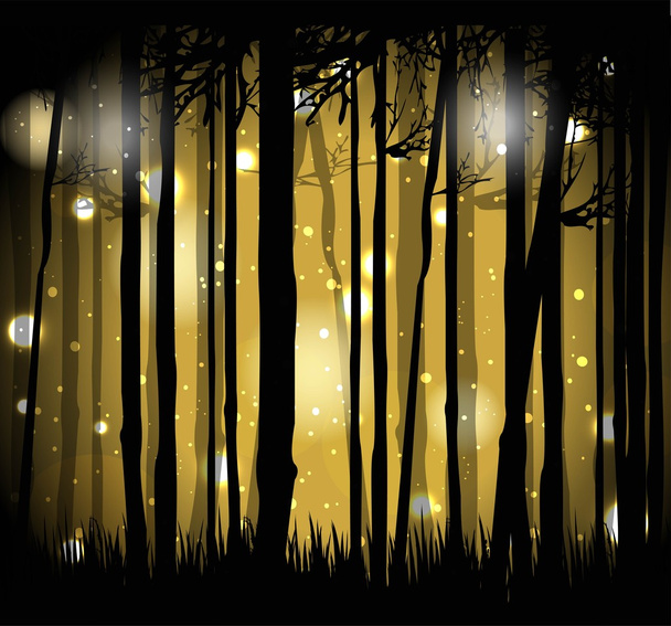 魔法の森のイラスト - ベクター画像