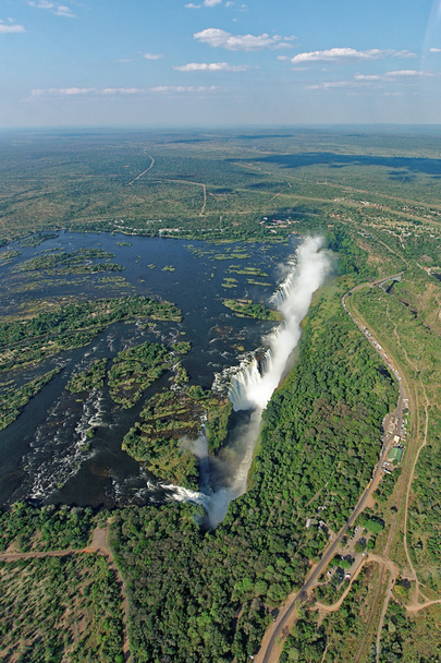 Aerial view from the Victoria falls - Photo, Image