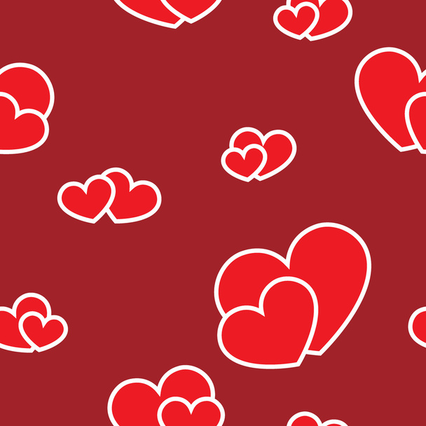 Red big and small hearts - Vektor, kép