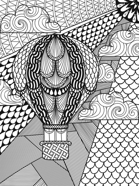 Palloncino d'aria decorato artisticamente etnico disegnato a mano
  - Vettoriali, immagini