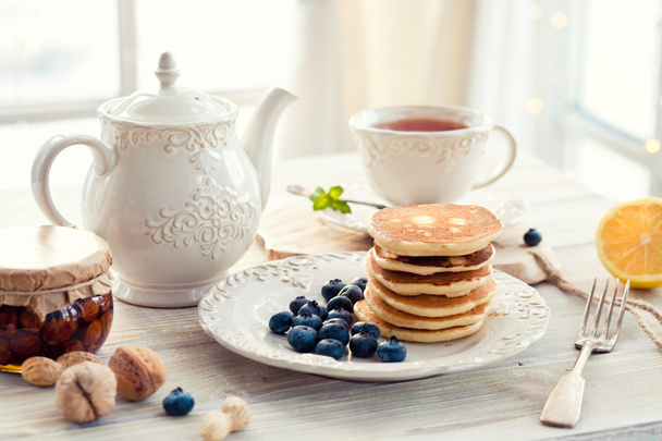 Morning breakfast with pancakes - Photo, Image