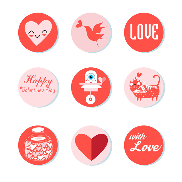 Love is a collection of 9 cards - Vector, Image
