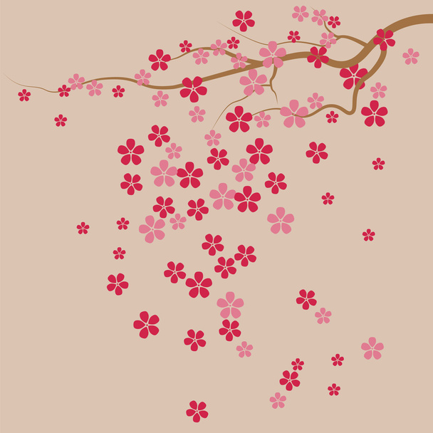 Cherry Flowers pattern - Вектор, зображення
