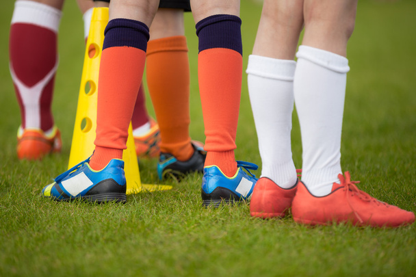 Fondo deportivo. Equipo de fútbol; equipo de fútbol; calcetines y s de fútbol
 - Foto, Imagen