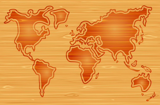 Mapa do mundo abstrato vetorial
 - Vetor, Imagem