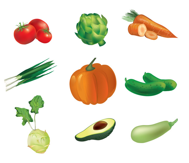 Set of vegetables - Vektor, obrázek
