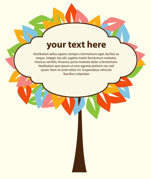 Abstract tree for text vector - Διάνυσμα, εικόνα