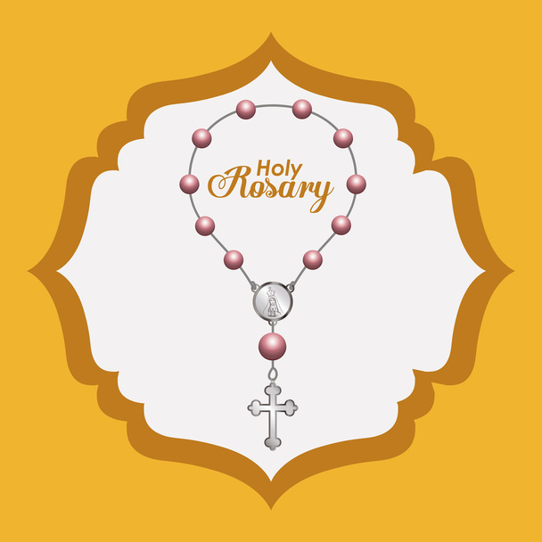 holy rosary design - Vector, Image