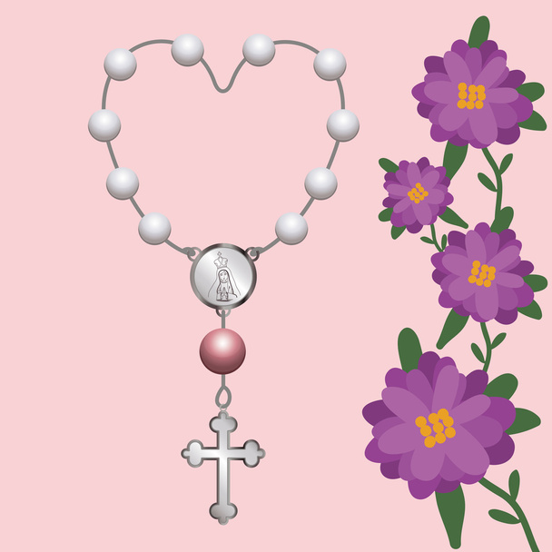 holy rosary design - Vector, Image