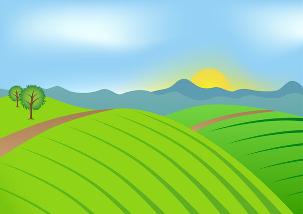 Green landscape - Vector, Image