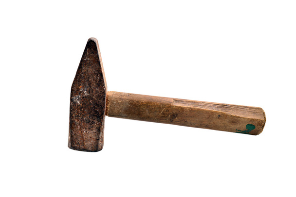 Vecchio martello isolato
 - Foto, immagini