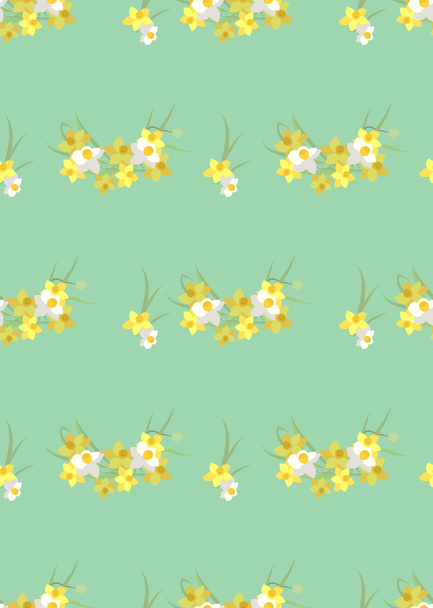 Narcissus vintage background - Вектор,изображение