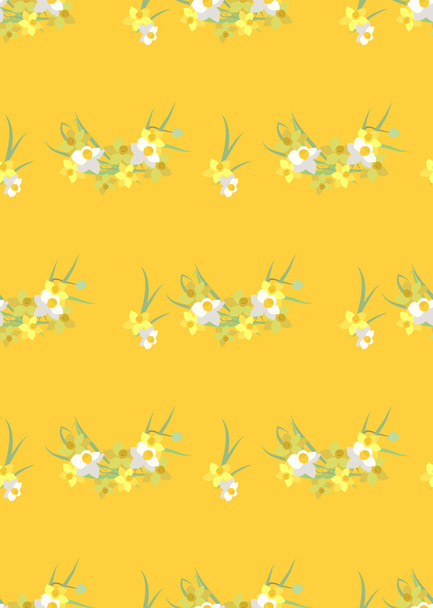 Narcissus vintage background - Vector, Image