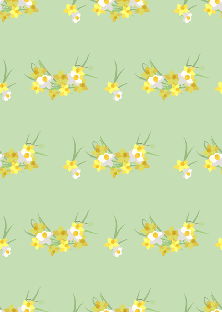 Narcissus vintage background - Вектор, зображення
