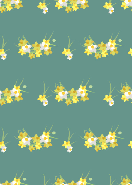 Narcissus vintage background - Vector, Imagen
