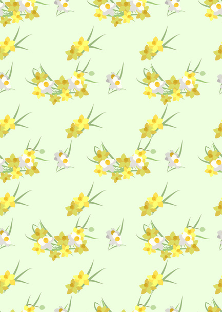 Narcissus vintage background - Vektor, Bild