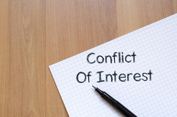 Conflict of interest write on notebook - Photo, Image