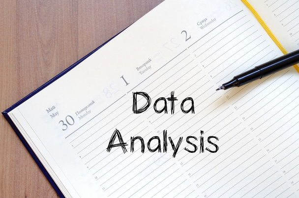 Data analysis write on notebook - Photo, Image