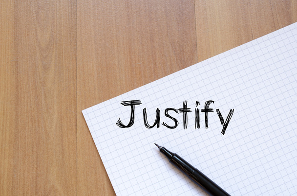 Justify write on notebook - Photo, Image