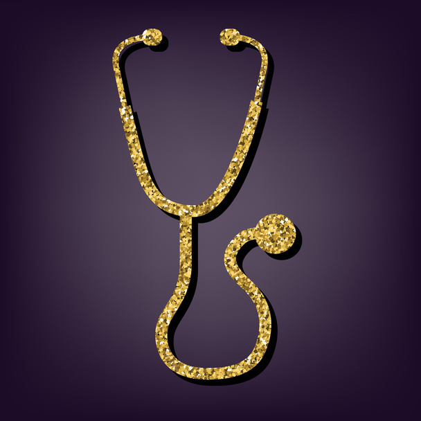 Icono de estilo dorado sobre fondo perlado
 - Vector, Imagen
